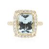 Image 3 : 14KT Yellow Gold 4.99 ctw Aquamarine and Diamond Ring