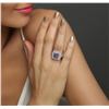 Image 2 : 18KT White Gold 3.33 ctw Tanzanite and Diamond Ring