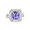 Image 3 : 18KT White Gold 3.33 ctw Tanzanite and Diamond Ring