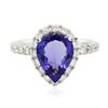 Image 3 : 14KT White Gold 2.57 ctw Tanzanite and Diamond Ring