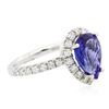 Image 4 : 14KT White Gold 2.57 ctw Tanzanite and Diamond Ring