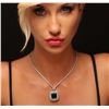 Image 2 : 18KT White Gold 15.54 ctw GIA Certified Tourmaline and Diamond Necklace
