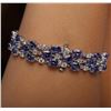 Image 6 : 14KT White Gold 30.24 ctw Tanzanite and Diamond Bracelet