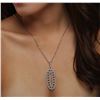 Image 2 : 14KT White Gold 1.79 ctw Diamond Pendant With Chain
