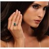 Image 2 : 14KT White Gold 3.05 ctw Emerald and Diamond Ring
