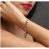 Image 2 : 14KT White Gold 1.72 ctw Multi Gemstone Bracelet