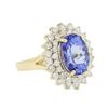 Image 4 : 14KT Yellow Gold 4.07 ctw Tanzanite and Diamond Ring
