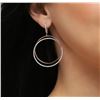 Image 2 : 14KT Two-Tone Gold 1.34 ctw Diamond Earrings