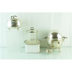Collection of Antique Silver covered pieces