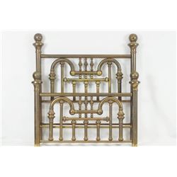 19th cent. American canon ball brass bed
