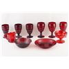 Image 1 : Collection of 10 Ruby water glasses