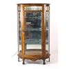 Image 1 : Oak reproduction china cabinet with prism glass