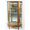 Image 2 : Oak reproduction china cabinet with prism glass
