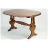 Image 1 : Walnut library table w leaves - oval table