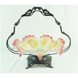 American 19th cent. Bride's basket