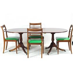 Duncan Phyfe mahogany table & set of 4 chairs