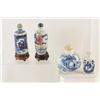 Image 1 : Antique blue & white snuff bottles - lot of 4