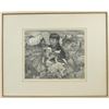 Image 1 : Agnes Tait lithograph - Noucho child w lamb