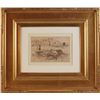 Image 1 : Edward Borein Etching - 9" x 6" in gold frame