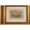 Image 2 : Edward Borein Etching - 9" x 6" in gold frame