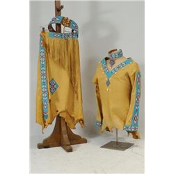 Kiowa Elk hide woman's beaded ensemble