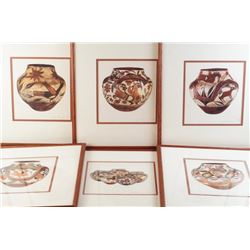 Jack Silverman set of 6 framed serigraphs