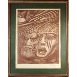 Siqueiros litho - dated 1946 & signed