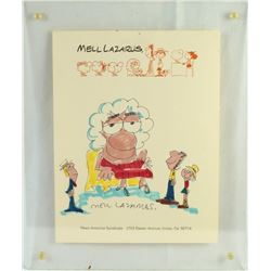 Mell Lazarus(1927-) 8"x11" cartoon watercolor