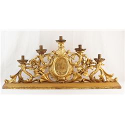 19th cent. French gilded candelabra (5 bobeches)