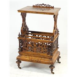 Fine Victorian Rosewood (Canterbury) table/stand