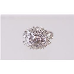 14kt White gold 6ctw diamond cocktail ring -