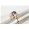 Image 4 : 18kt yellow gold diamond & sapphire ring