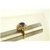 Image 5 : 18kt yellow gold diamond & sapphire ring