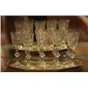 Image 1 : Liquor crystal set with silver tray