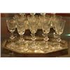 Image 2 : Liquor crystal set with silver tray