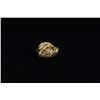 Image 1 : 14kt Gold diamond ring - 8 gms w round cut
