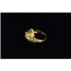 Image 3 : 14kt Gold diamond ring - 8 gms w round cut
