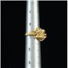 Image 4 : 14kt Gold diamond ring - 8 gms w round cut