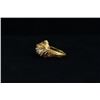 Image 7 : 14kt Gold diamond ring - 8 gms w round cut