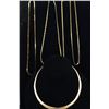 Image 1 : Three 14kt gold herringbone necklaces - 1 Omega