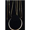 Image 2 : Three 14kt gold herringbone necklaces - 1 Omega