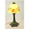 Image 6 : Puffy 14" antique lamp with patinated base