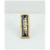 Image 1 : 14kt Onyx pearl diamond rectangular ring