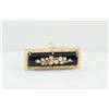 Image 2 : 14kt Onyx pearl diamond rectangular ring