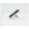Image 5 : 14kt Onyx pearl diamond rectangular ring