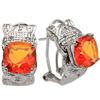 Image 1 : Natural Azotic 3.95 carats & Diamond Earrings