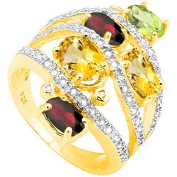 Natural Diamond & Multi Gemstones Ring