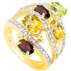 Image 1 : Natural Diamond & Multi Gemstones Ring