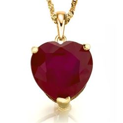 Genuine Ruby 3.90 carats & Solid Gold Pendant