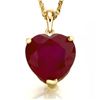 Image 1 : Genuine Ruby 3.90 carats & Solid Gold Pendant